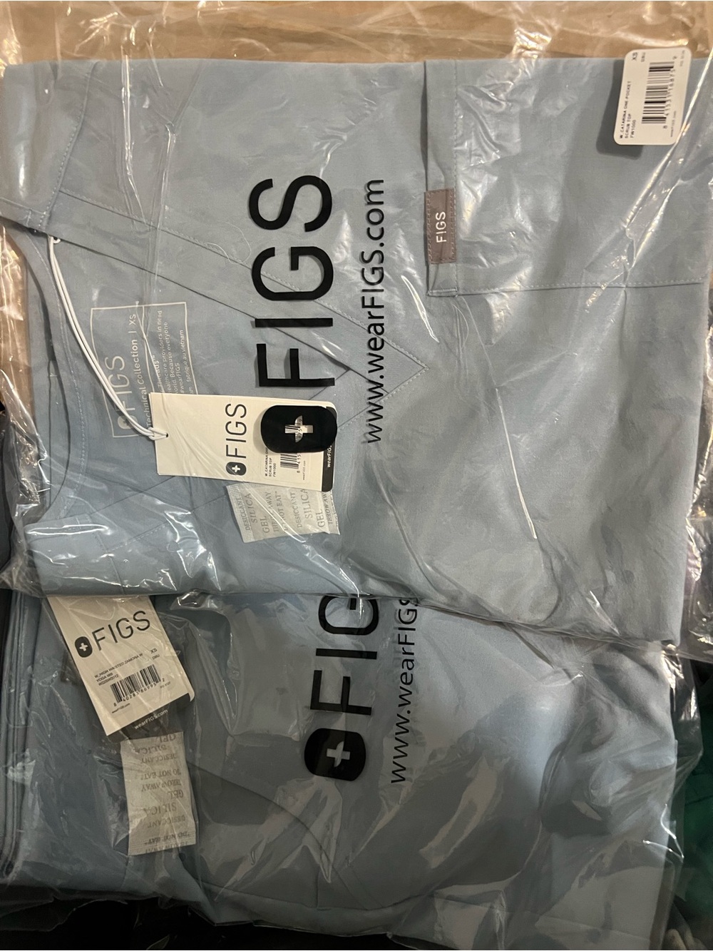 Figs XS Catarina and Zamora Set Dusty Blue